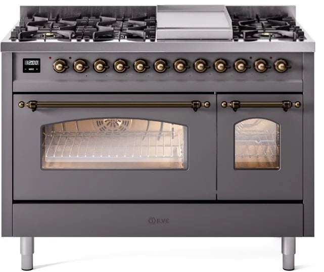 48 Dual Fuel Natural Gas Range Matte Graphite Bronze Trim K854