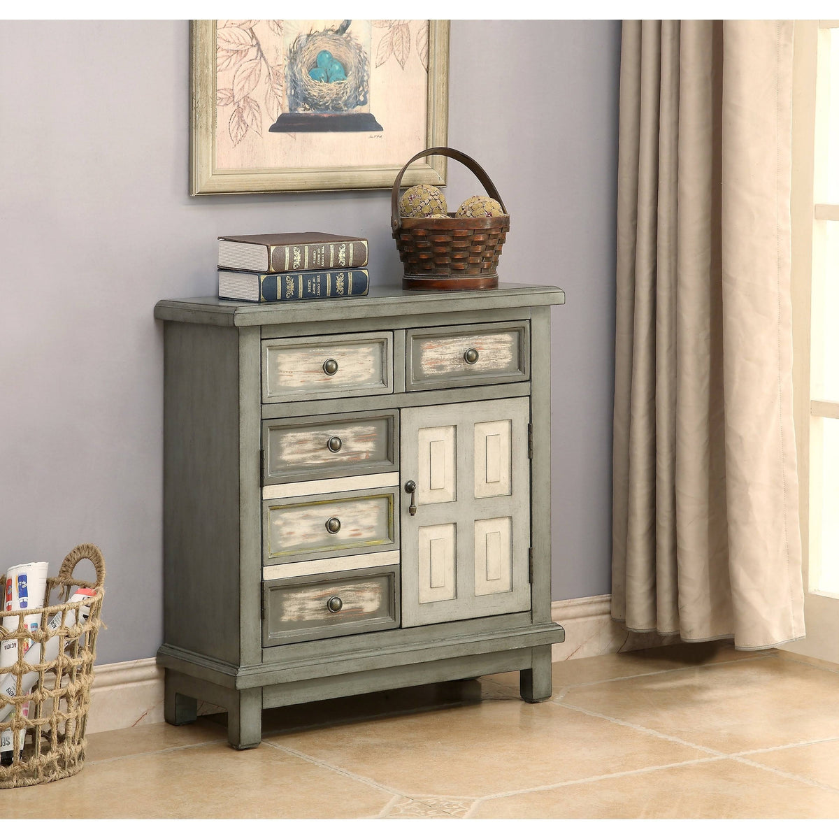 Grey Two Drawer Two Door Cabinet M62838