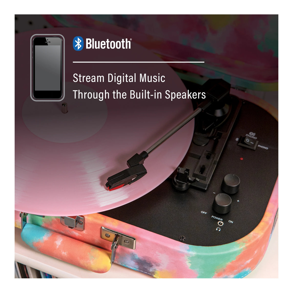 Vinyl Record Player with Speakers with Bluetooth Turntable T691278