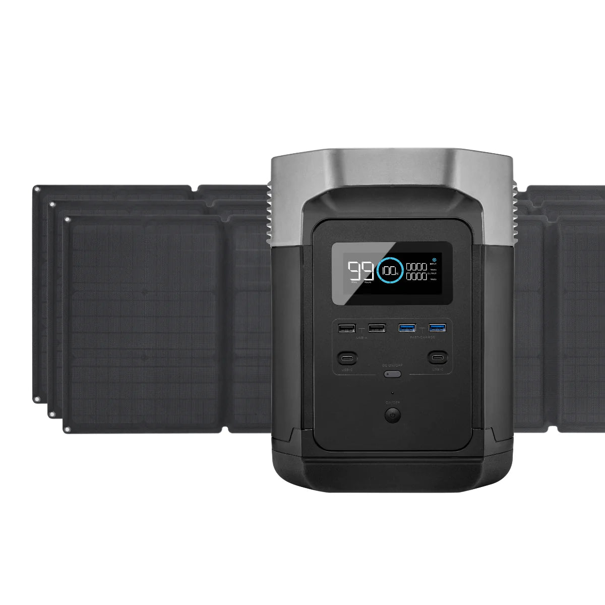Portable Power Station and 3 x Portable Solar Panel Q43761