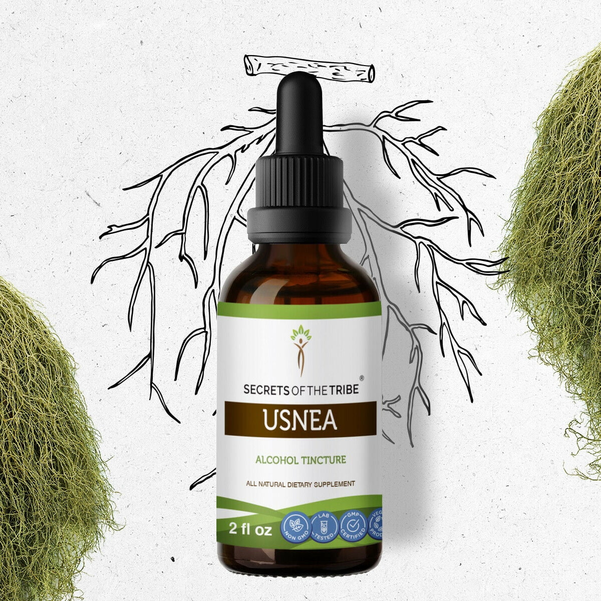 Organic Usnea Tincture 2 oz M9692