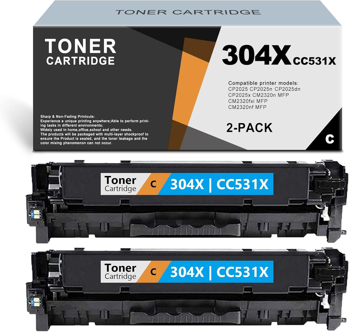 2 Pack High Yield Toner Cartridge for HP Printer S23655