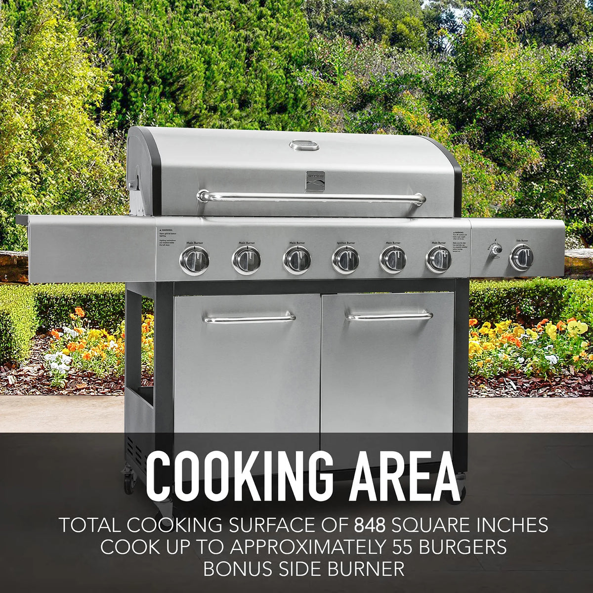 6-Burner Propane Gas Grill with Side Burner J5770