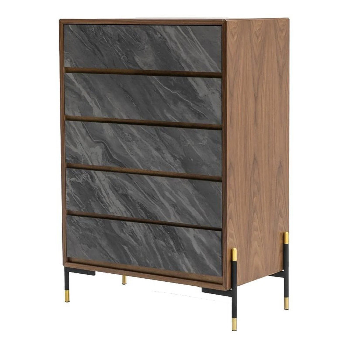 Gray Walnut Wood Bedroom Chest H6194