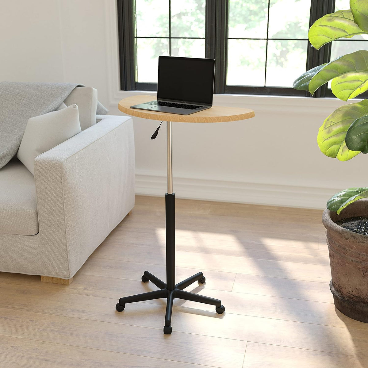 Black Sit to Stand Mobile Laptop Computer Desk Pack of 2 X99484