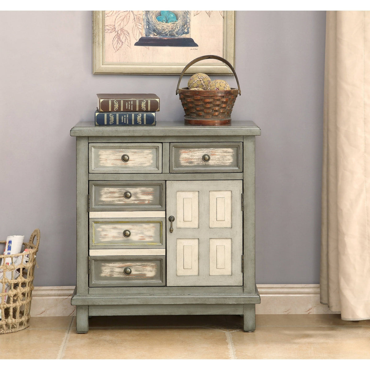 Grey Two Drawer Two Door Cabinet M62838