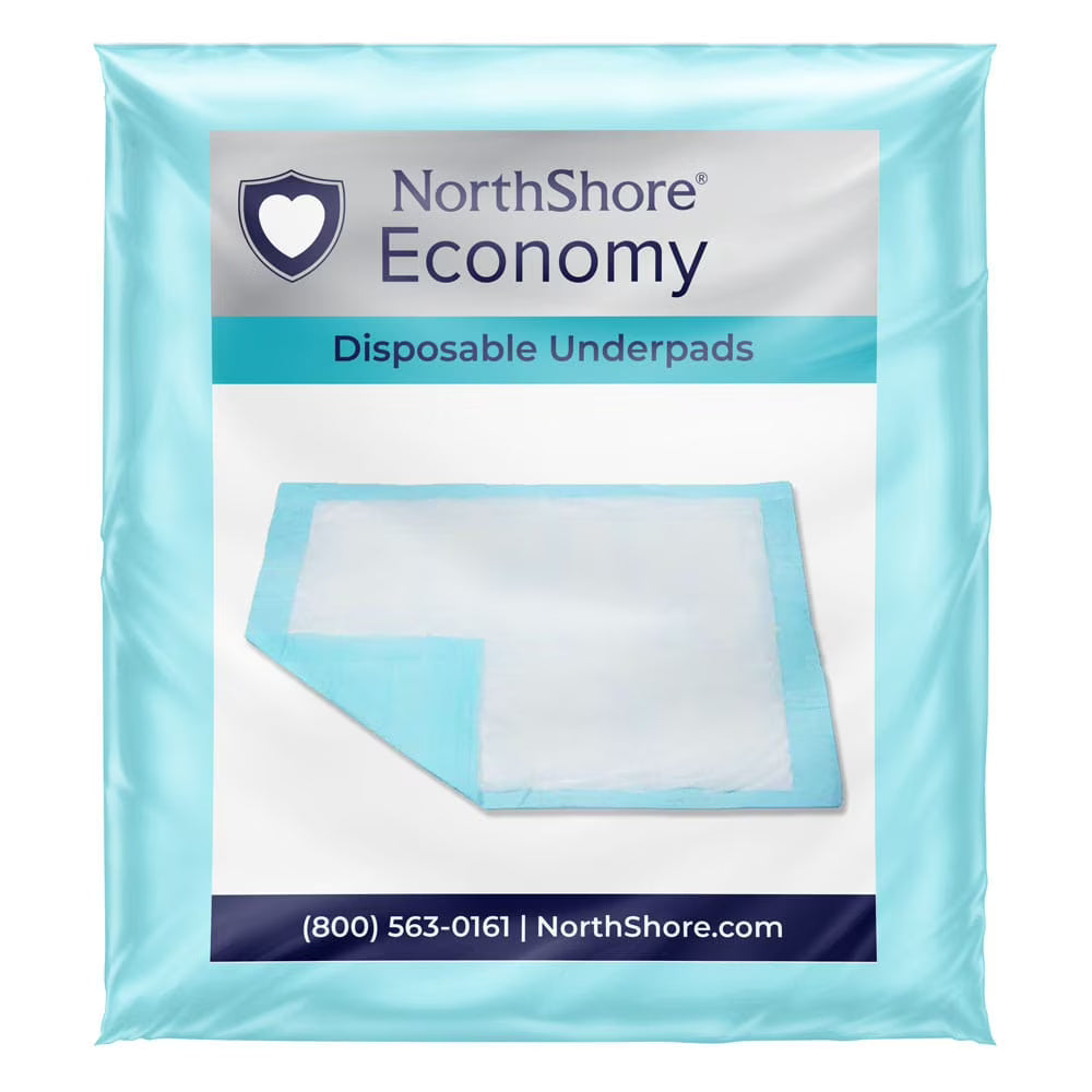 Economy Disposable Underpads, Large, 22x35 in., Case/150 O25494