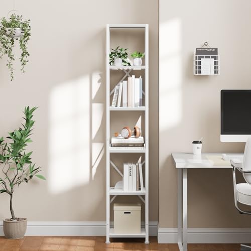 6 Tier Metal and Wood Bookshelf O39657