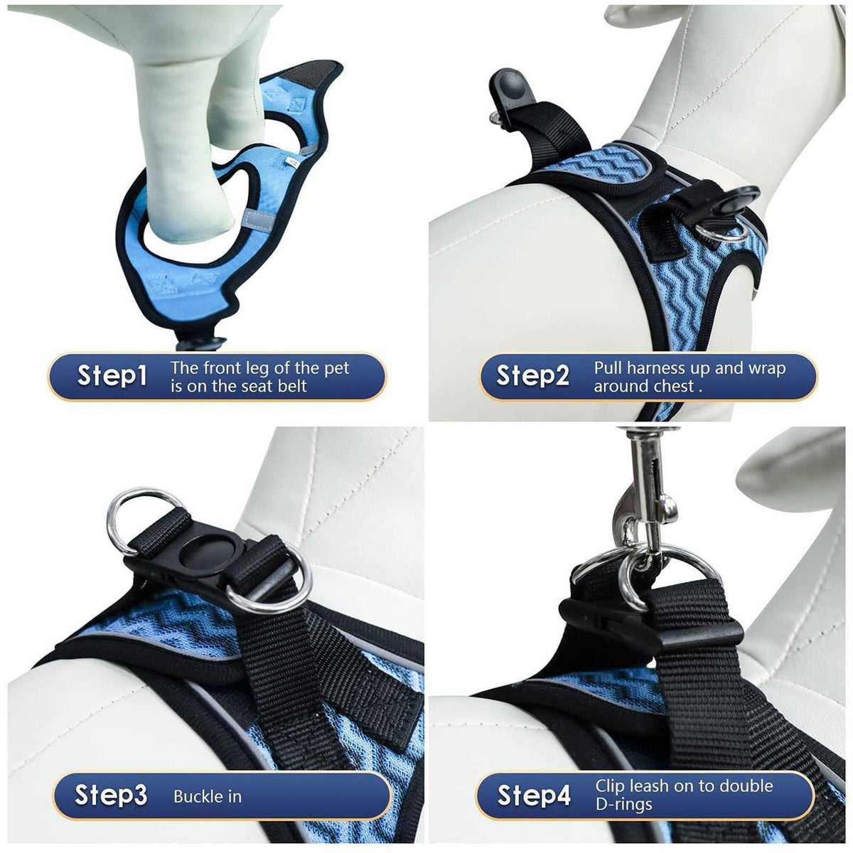 Dog Harness and Leash Set No Pull Soft Mesh V345