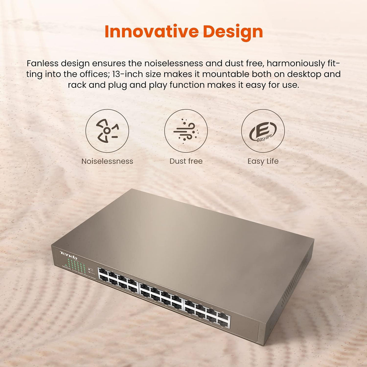 24 Port Gigabit Unmanaged Ethernet Switch Z13373