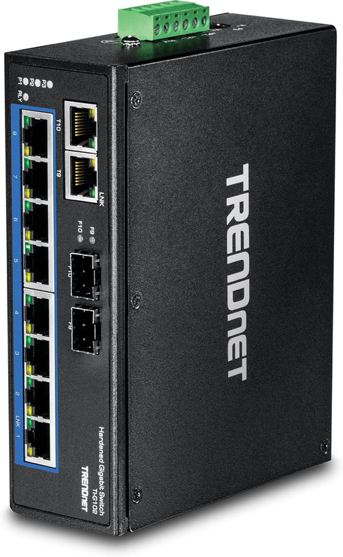 10-Port Hardened Industrial Gigabit DIN-Rail Switch H626147