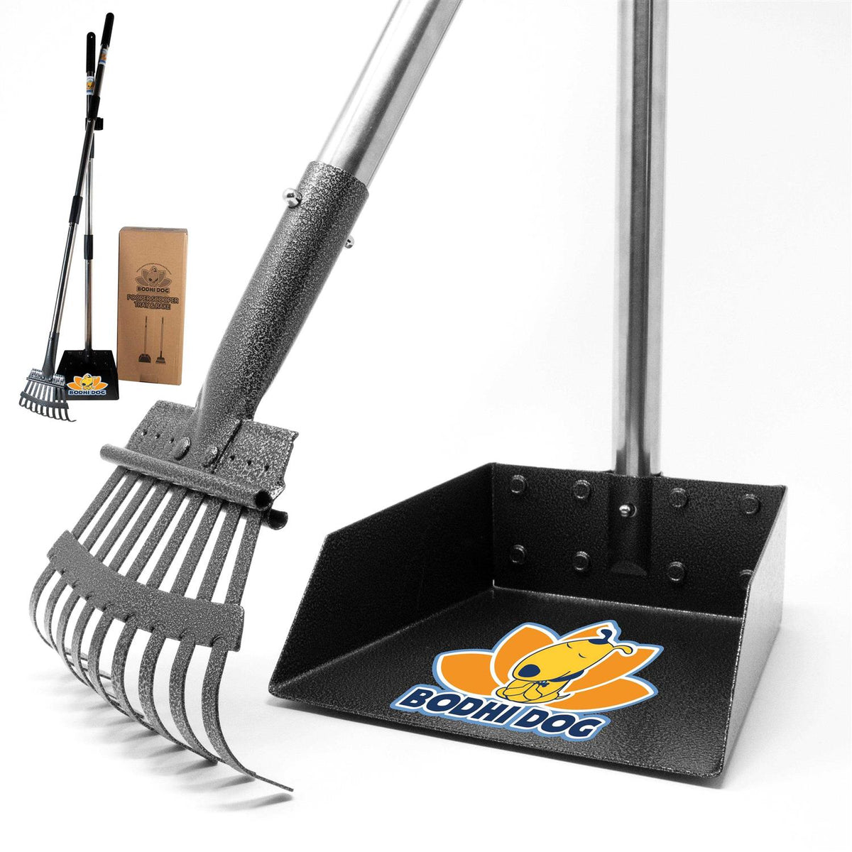 Metal Long Handle Tray and Rake Pooper Scooper X225